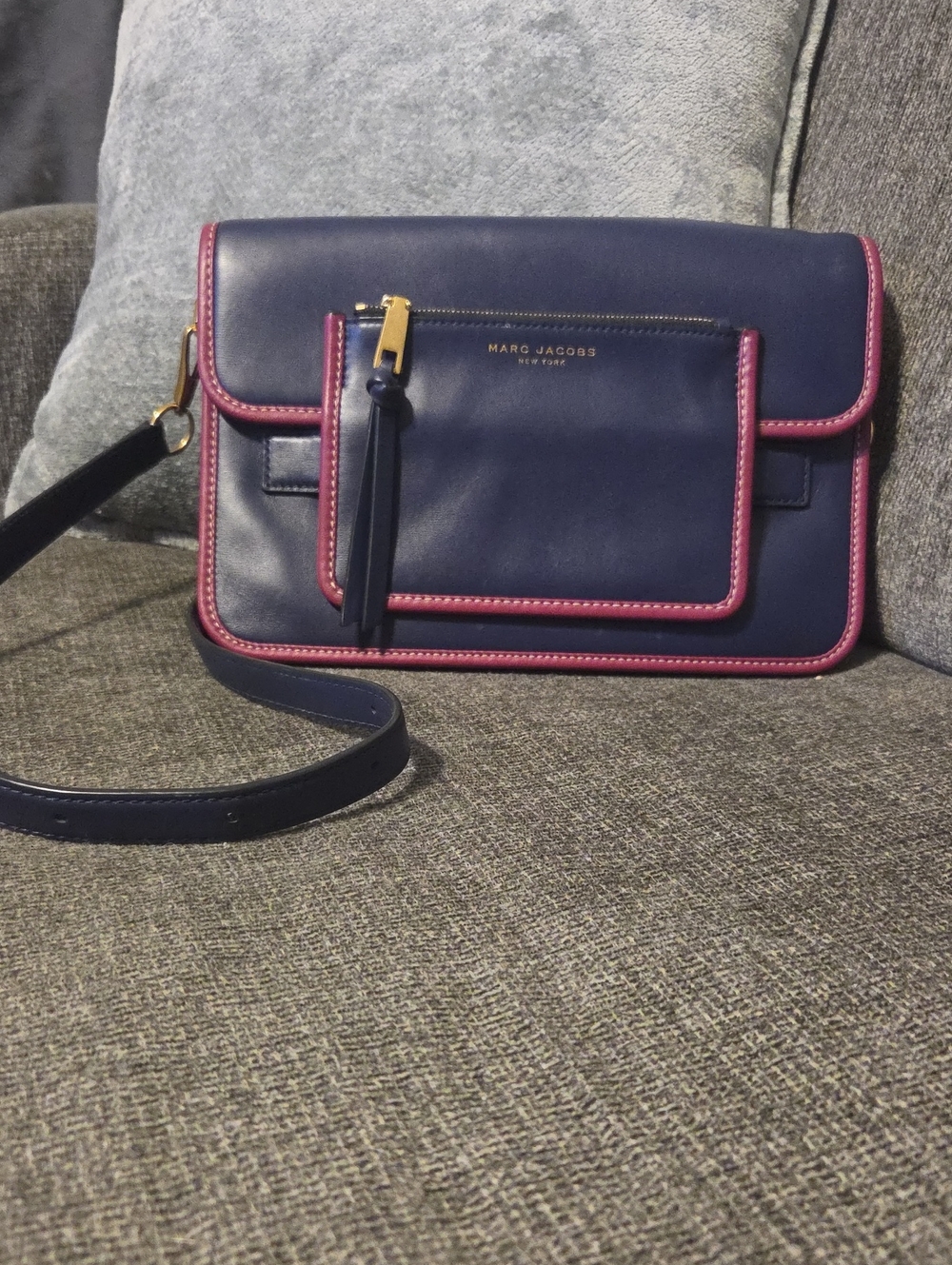 Marc Jacobs Madison Medium Navy Leather Crossbody Bag